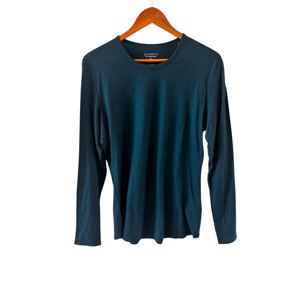 Segments Merino Wool Base Layer Top Womens L Deep Teal Outdoors Warm NWT